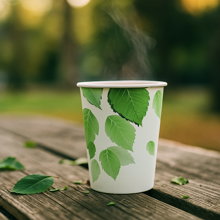 Koffiebekers - Green Line - biologisch afbreekbaar - 150cc/6oz - 2.500 st/ds