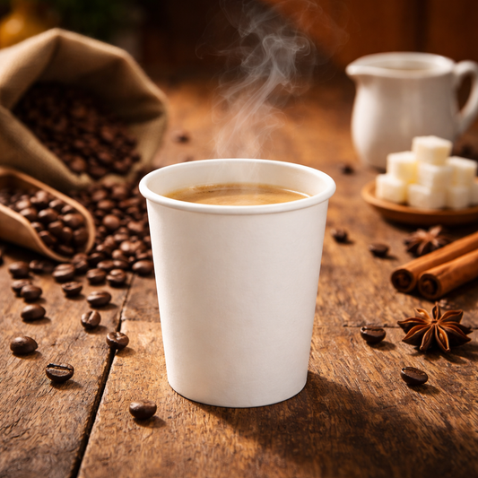 Cappuccinobekers - wit - 230cc/8oz - 1.000 st/ds