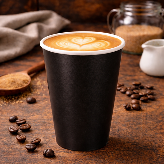 Milkshakebekers - FSC® - zwart - Ø90mm - 360cc/12oz - 500 st/ds