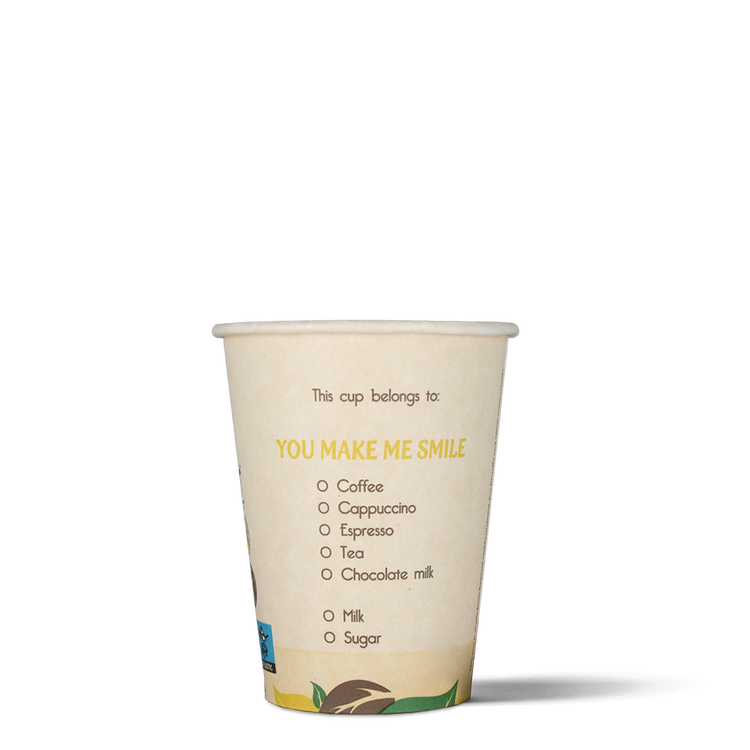 Lattebekers - Eco Kind Cup - suikerriet - biologisch afbreekbaar -  360cc/12oz - 1.000 st/ds