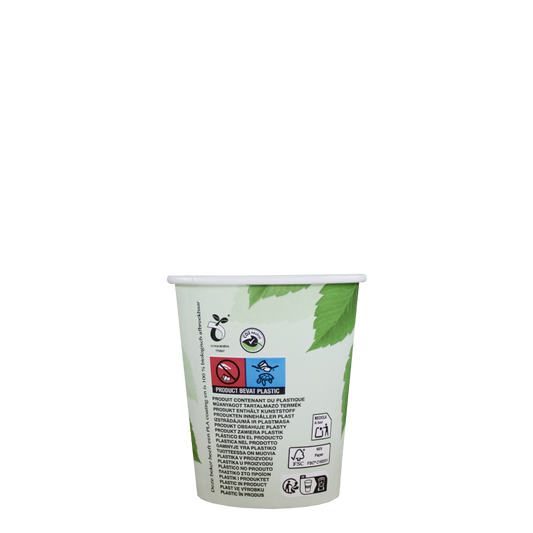 Cappuccinobekers - Green Line - biologisch afbreekbaar - 230cc/8oz - 1.000 st/ds