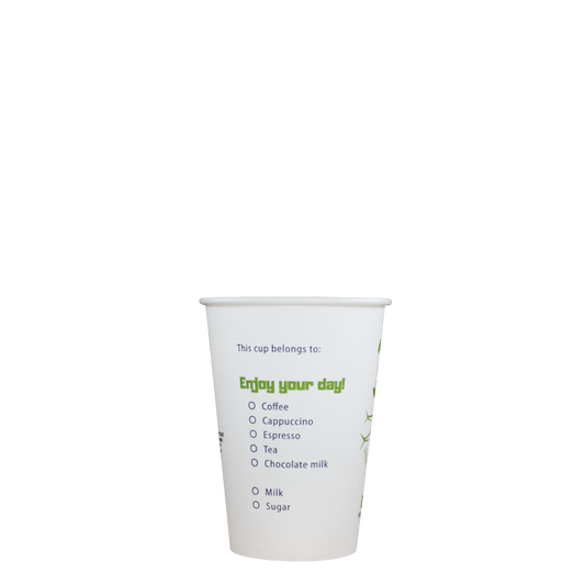 Koffiebekers - Green Life Cup - Aqua dispersie coating - 180cc/7.5oz - 2.500 st/ds