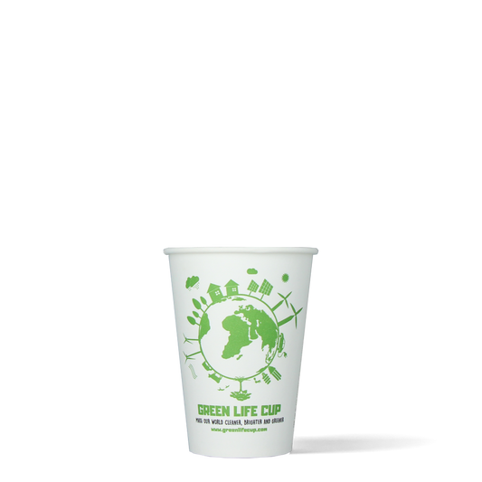 Koffiebekers - Green Life Cup - Aqua dispersie coating - 180cc/7.5oz - 2.500 st/ds