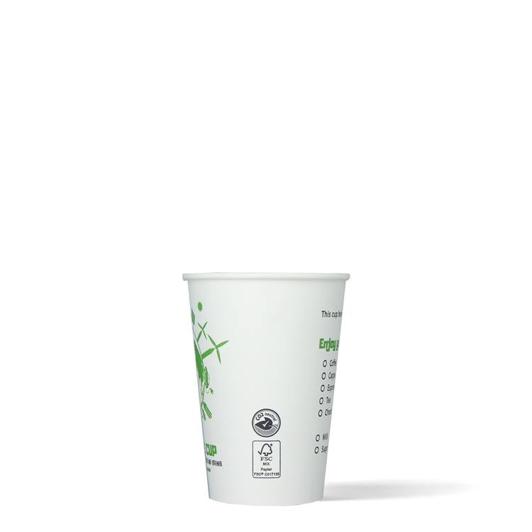 Koffiebekers - Green Life Cup - Aqua dispersie coating - 180cc/7.5oz - 2.500 st/ds