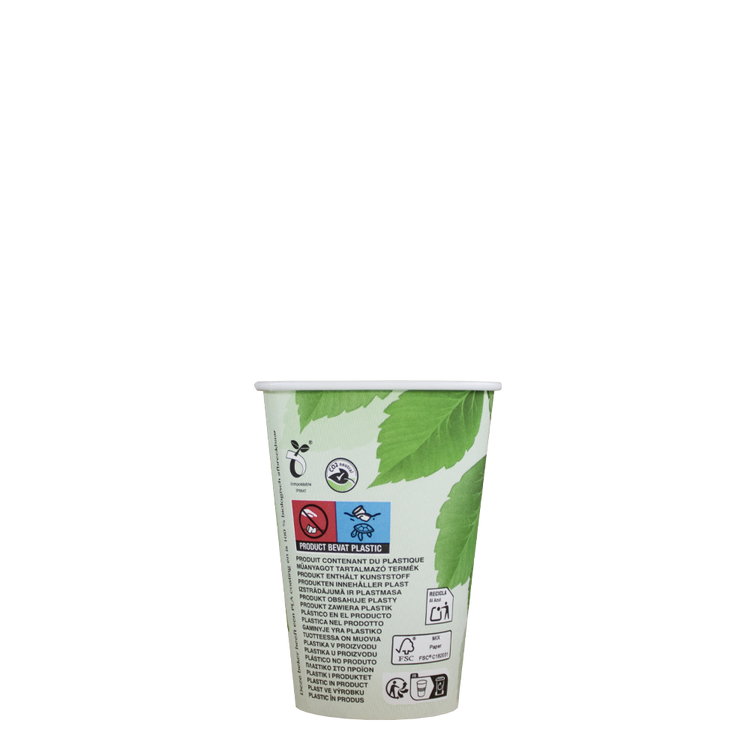 Koffiebekers - Green Line - biologisch afbreekbaar - 180cc/7.5oz - 2.500 st/ds