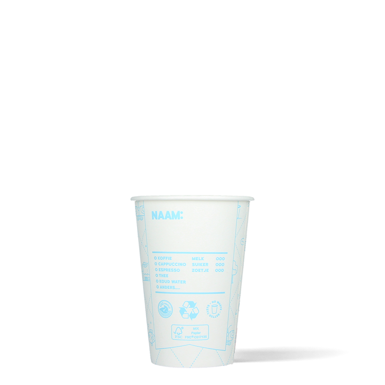 Koffiebekers - Halo Recycle Cups - PE, FSC®, CO2-Neutraal - 180cc/7.5oz - 1.000 st/ds