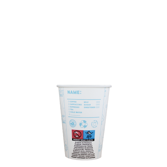 Koffiebekers - Halo Recycle Cups - PE, FSC®, CO2-Neutraal - 180cc/7.5oz - 1.000 st/ds