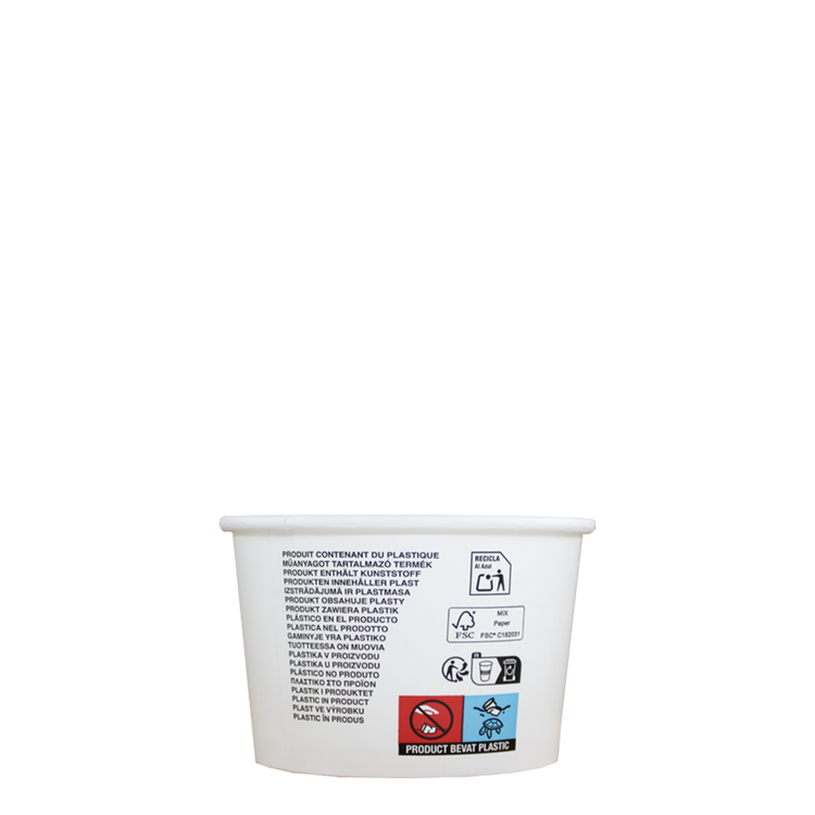 IJsbekers - FSC® - wit - 230cc/8oz - 1.000 st/ds