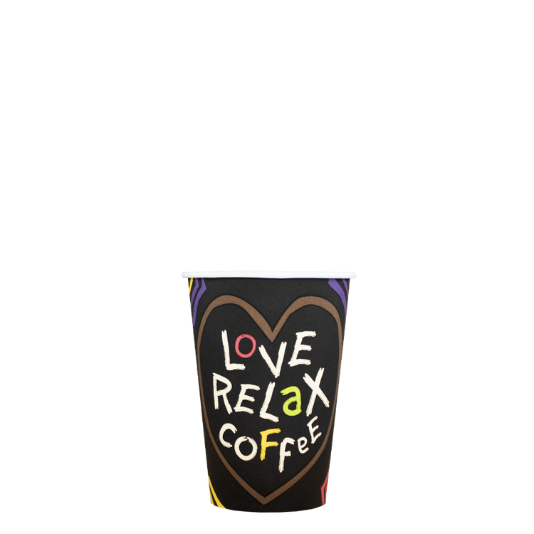 Koffiebekers - Love, Relax, Coffee - FSC® - Low PE - 180cc/7.5oz - 2.500 st/ds