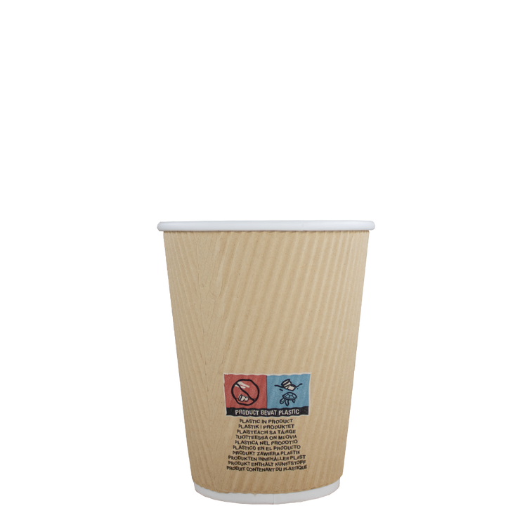 Lattebekers - Ripple Wall - Kraft - 360cc/12oz - 500 st/ds