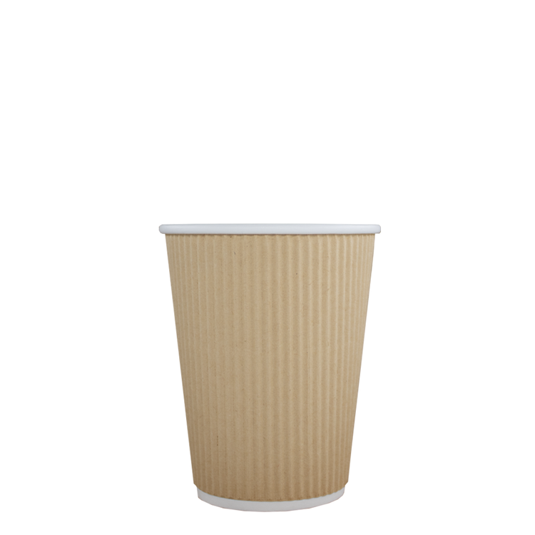 Lattebekers - Ripple Wall - Kraft - 360cc/12oz - 500 st/ds