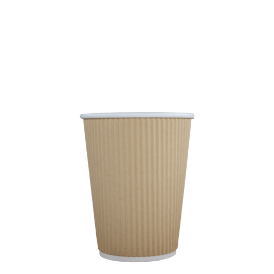 Lattebekers - Ripple Wall - Kraft - 360cc/12oz - 500 st/ds