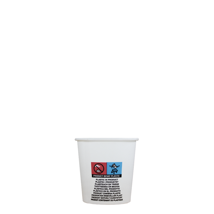 Espressobekers - wit - 120cc/4oz - 1.000 st/ds