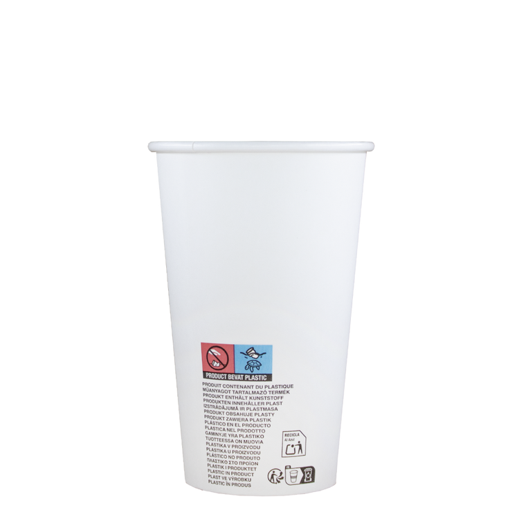 Lattebekers - wit - 450cc/16oz - 1.000 st/ds