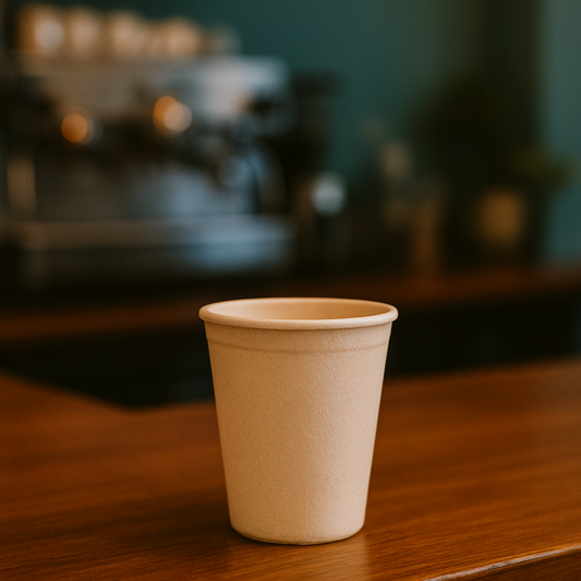 Cappuccinobekers - Bagasse Fiber Cups - crème - 230cc/8oz - 1.000 st/ds