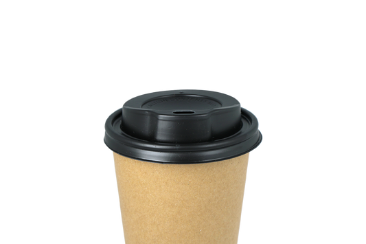 Zwarte koffiebeker deksels - 230cc