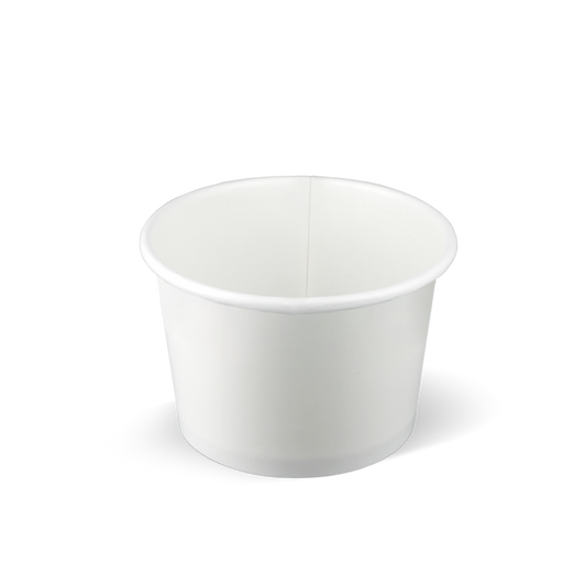 IJsbekers FSC® gecertificeerd karton wit - 230cc/8oz  voorkant